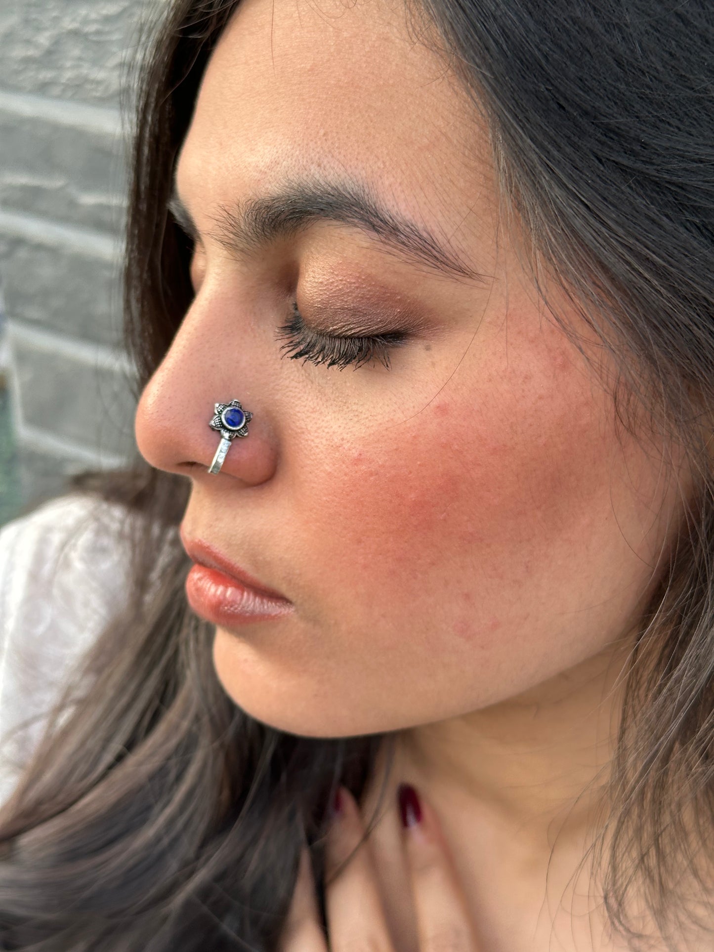 Blue Flower Noseclip