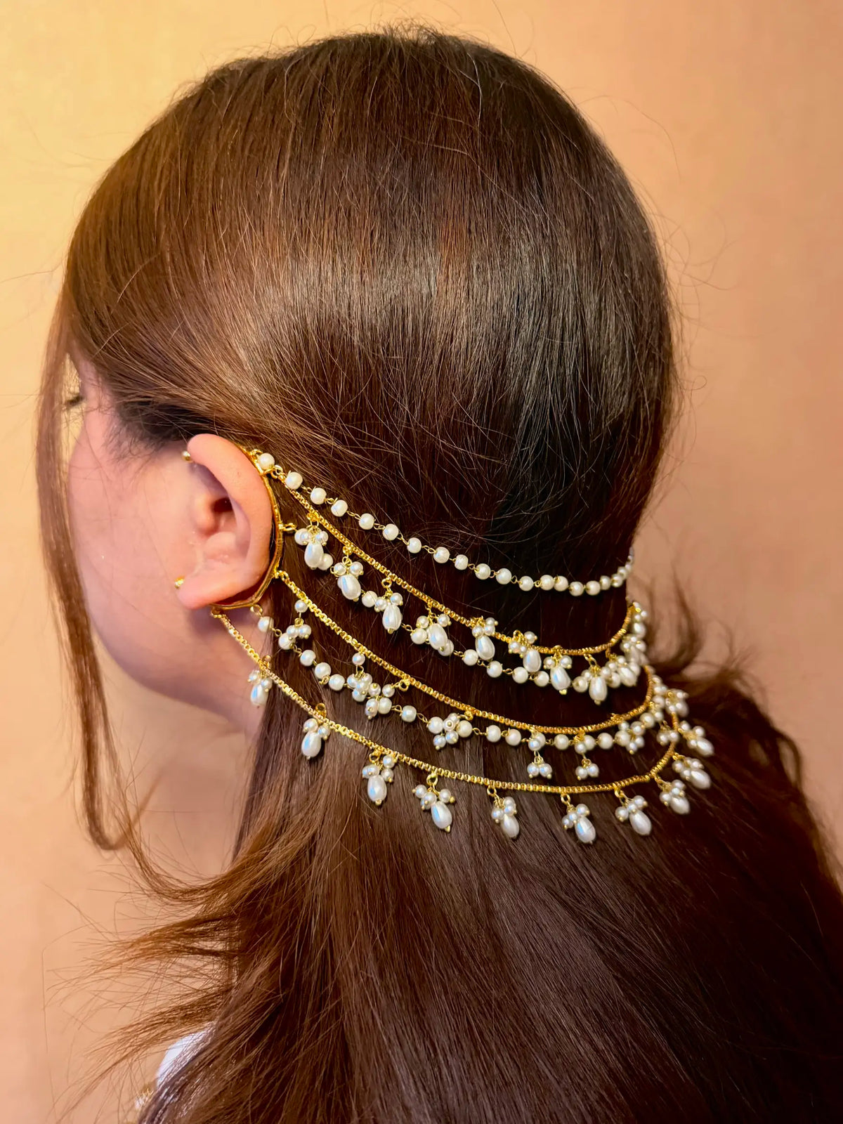 Alizey pearl ear cuffs by Legacy by Bisma