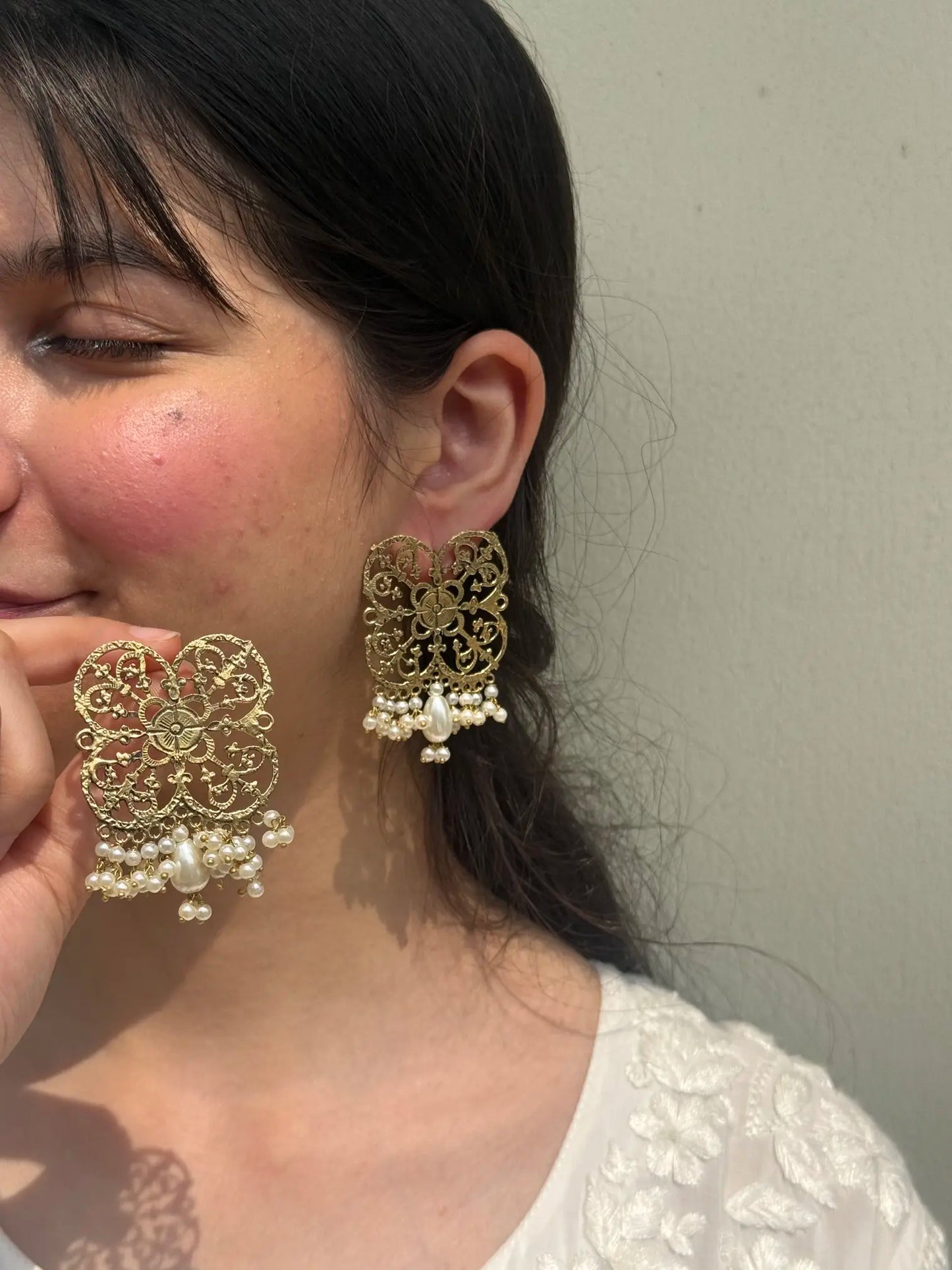 Maharani pearl earrings