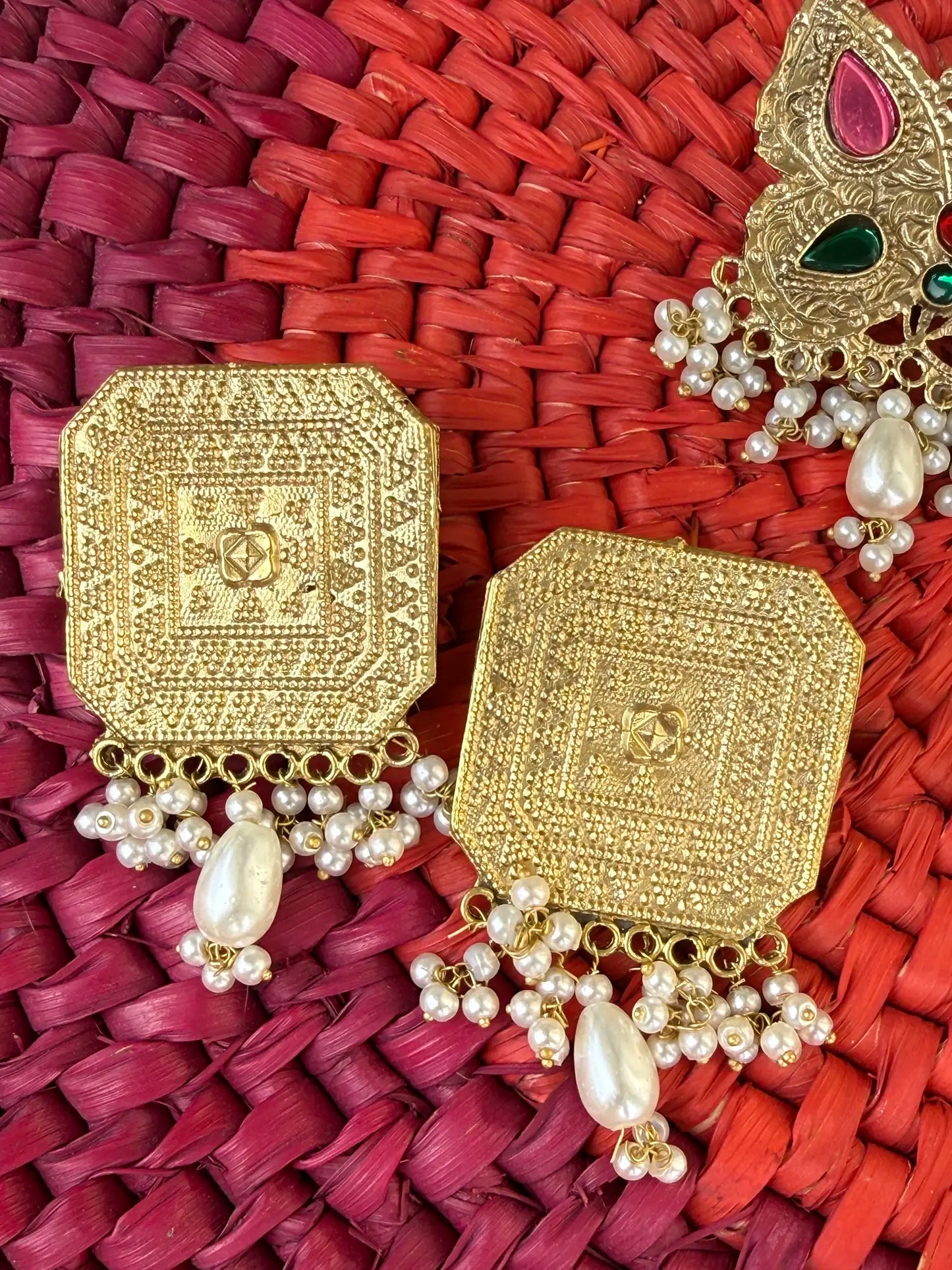 Meenakari earrings