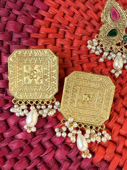 Meenakari earrings