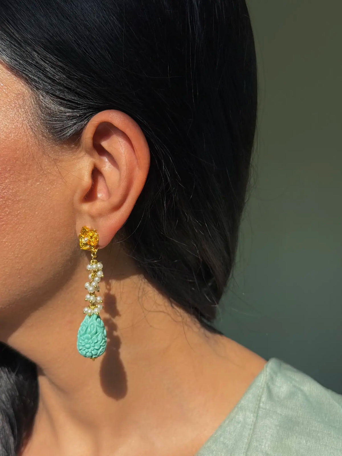 Whimsical Blue Earrings