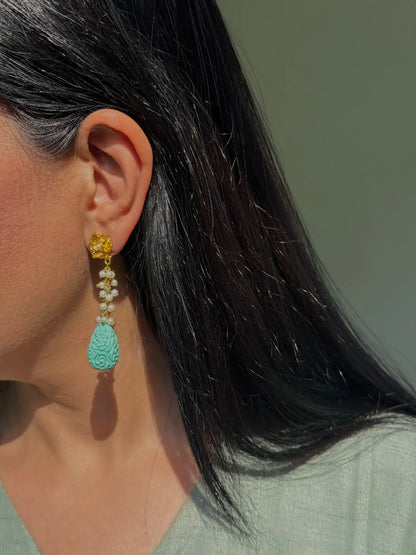 Whimsical Blue Earrings