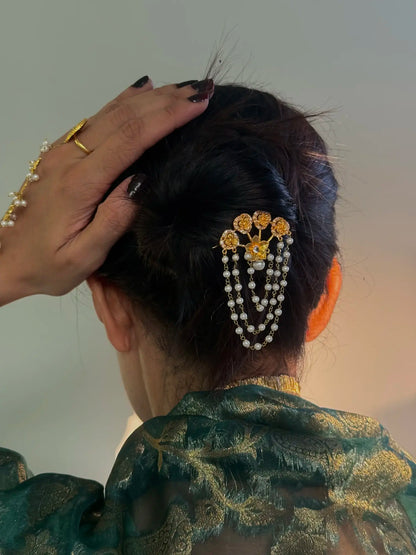 Gul Bahar Gold Plated Joora Pin