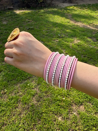 Gulnaar Pearl Bangle Set