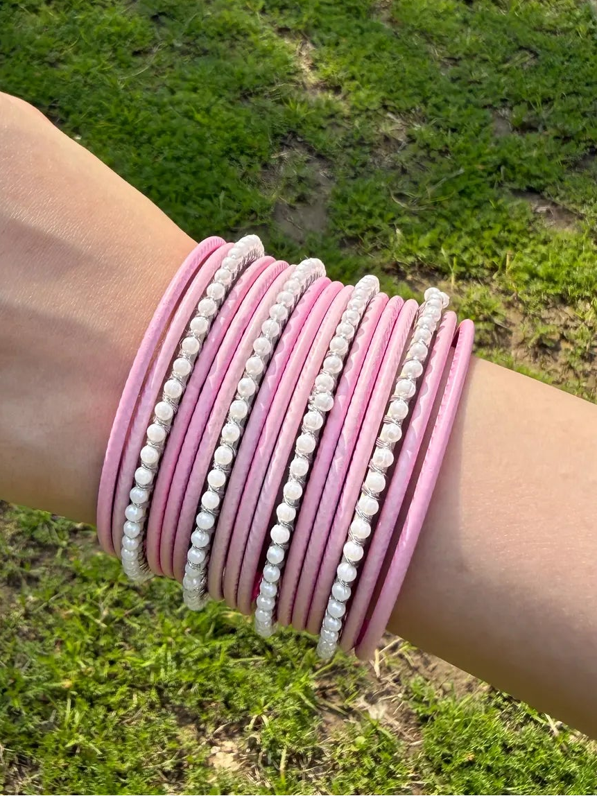 Gulnaar Pearl Bangle Set