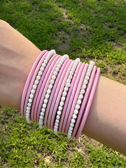 Gulnaar Pearl Bangle Set