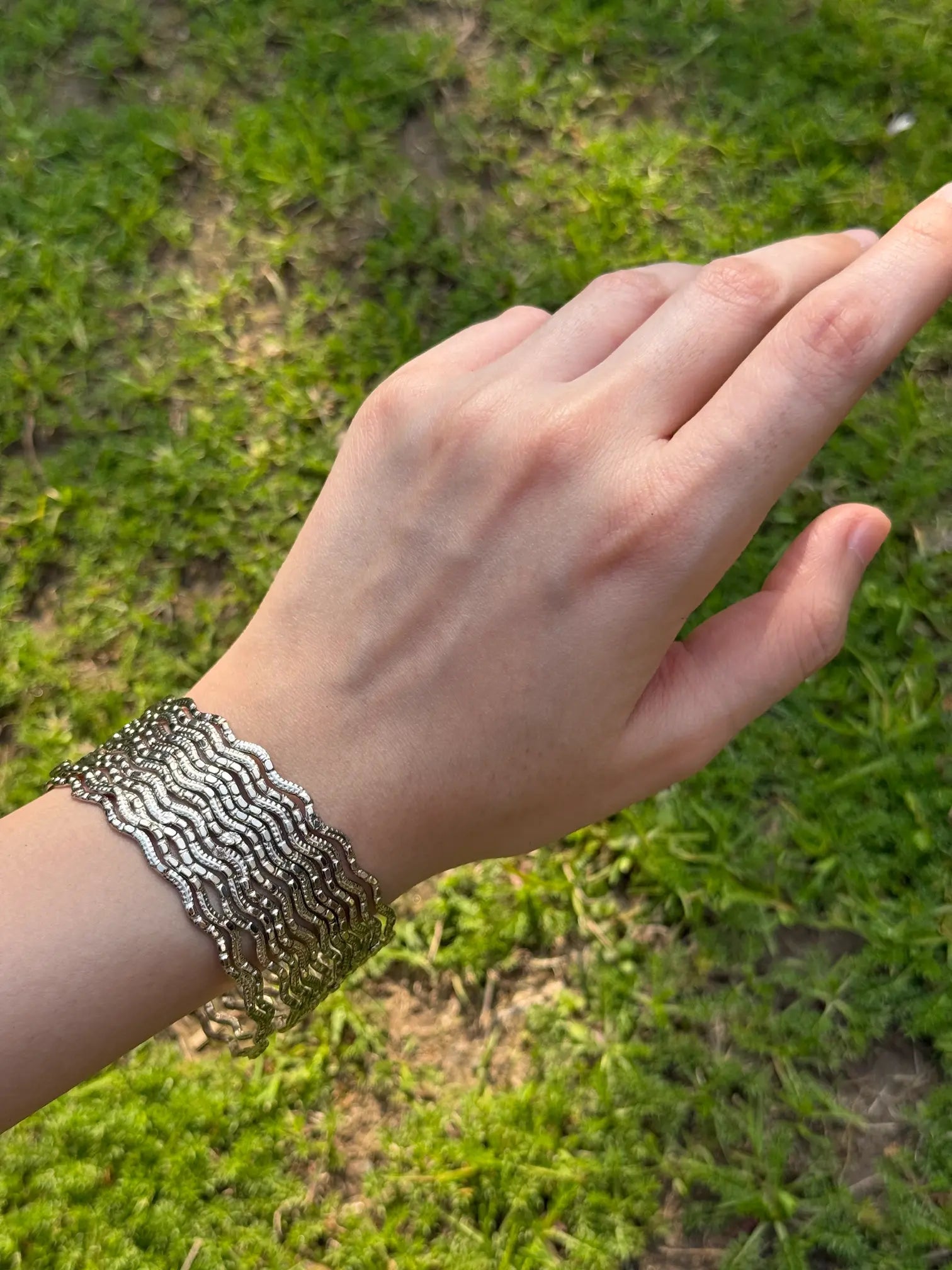 Silver Chamkeeli bangles with shiny finish and elegant design by Legacy by Bisma
