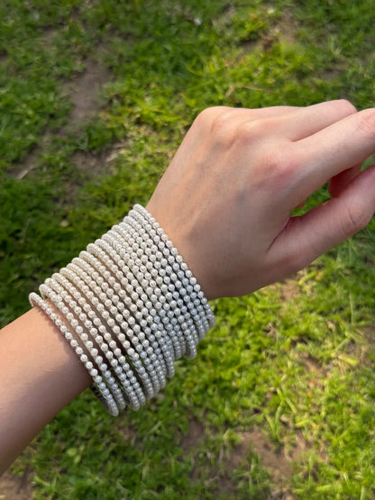 White Pearl Bangle Set