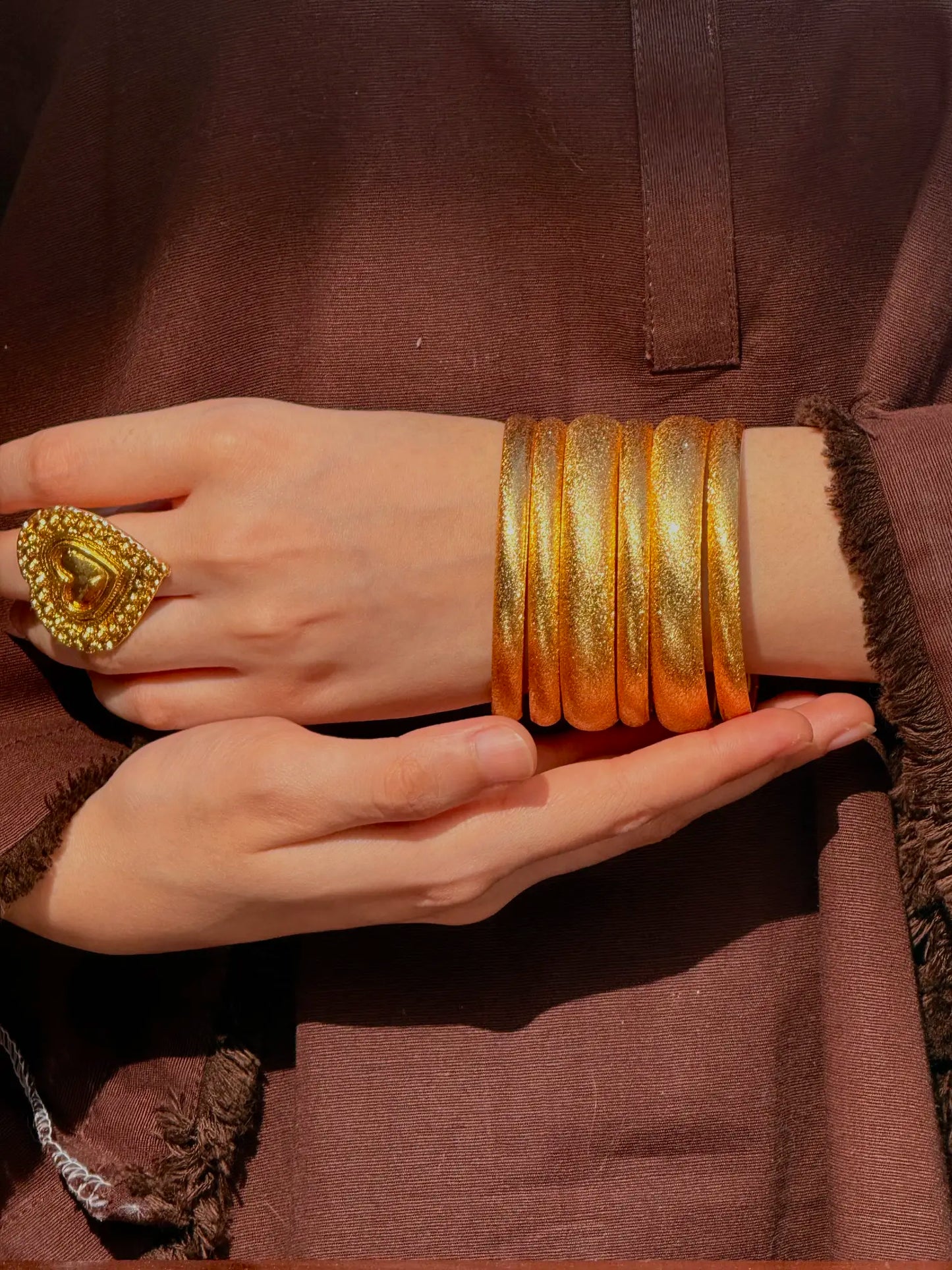 Mah e Noor Gold Bangle Set