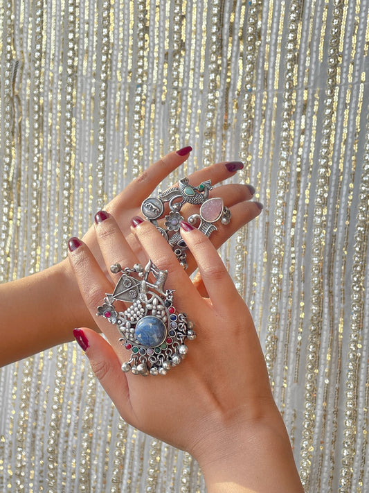 Blue & Pink Rivaas Ring