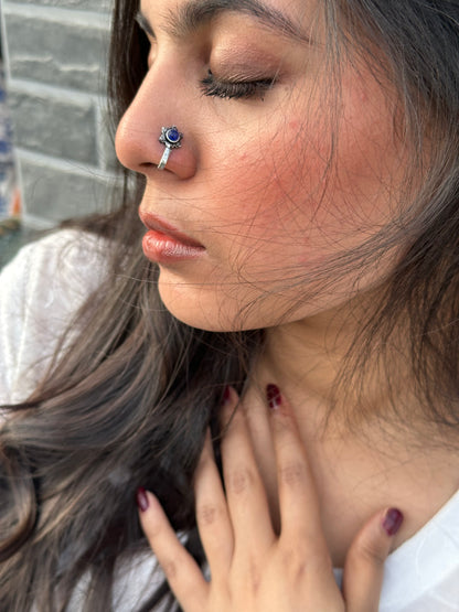 Blue Flower Noseclip