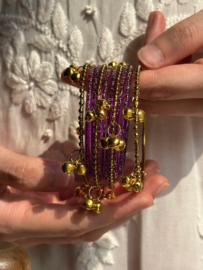 Purple Rain drop Kashmiri Churiyan