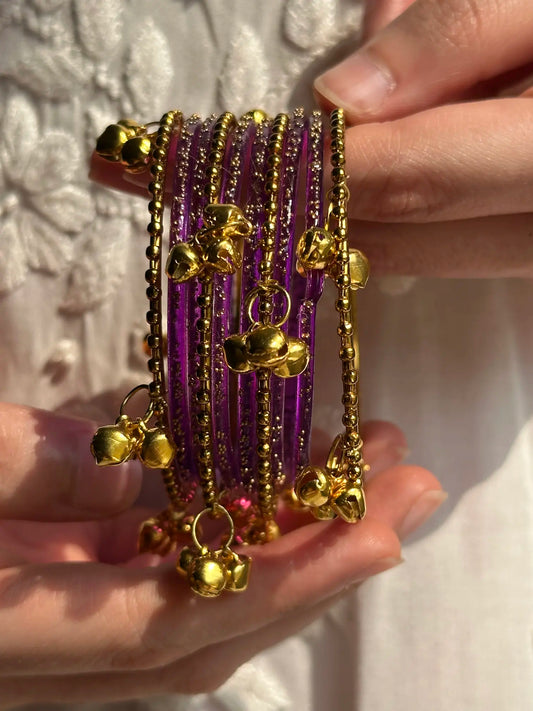 Purple Rain drop Kashmiri Churiyan