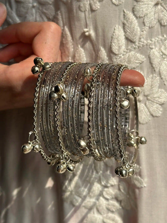 Gray rain drop Kashmiri Churiyan