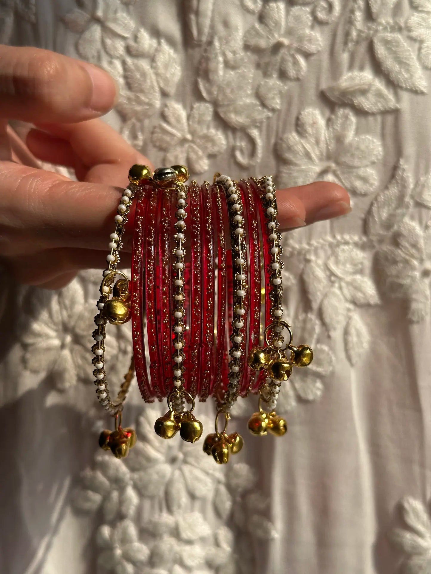 Red rain drop Kashmiri churiyan
