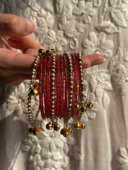 Red rain drop Kashmiri churiyan