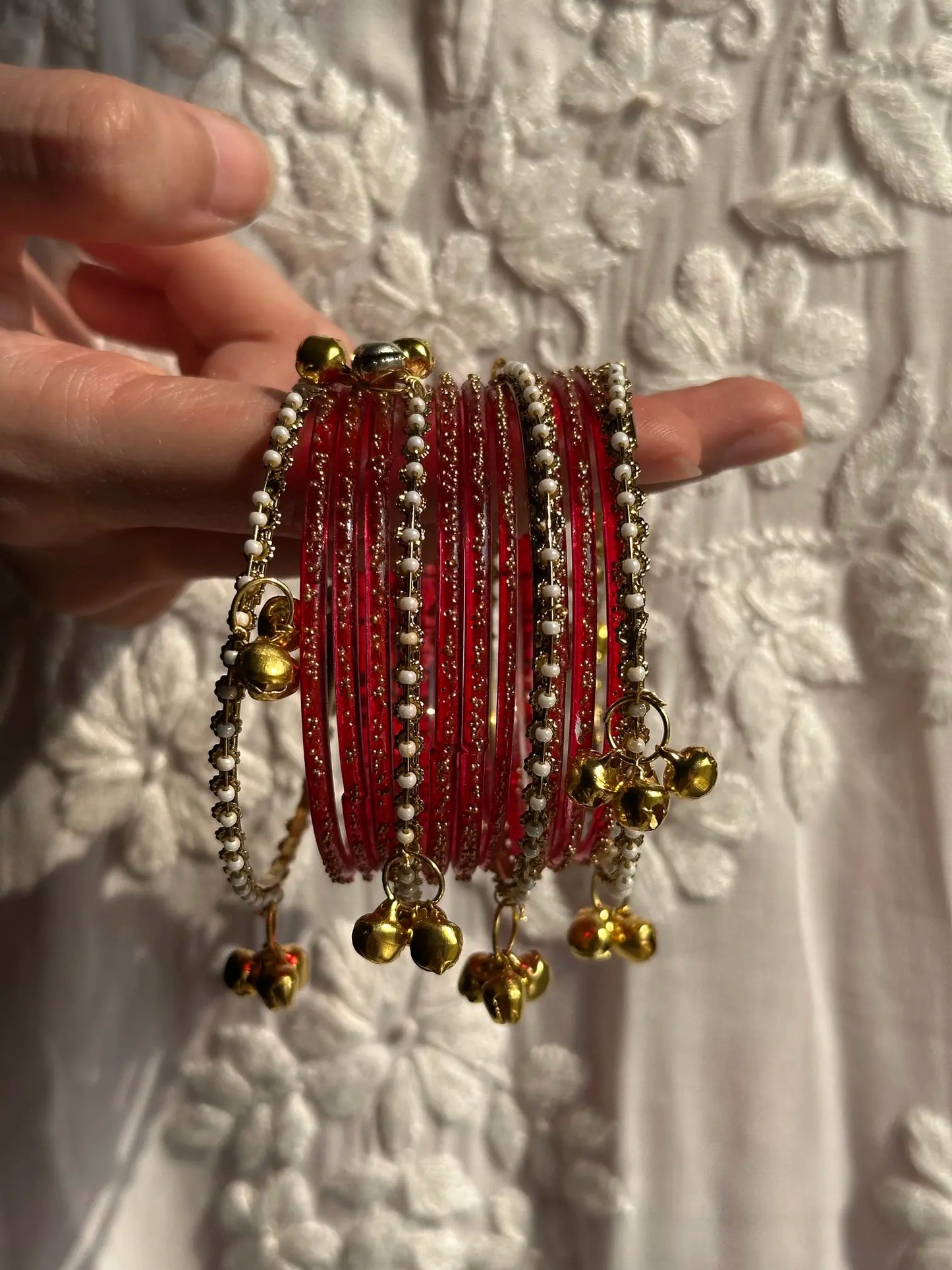 Red rain drop Kashmiri churiyan
