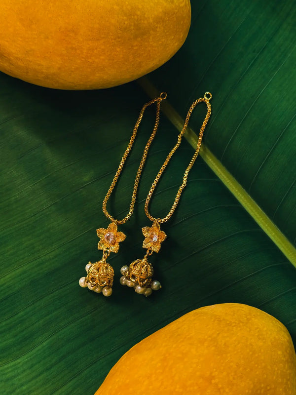 Shamsa Gold plated Chain Earrings