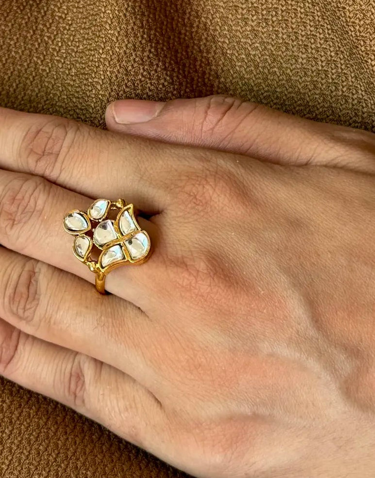 Nina Pakistani Kundan ring for women