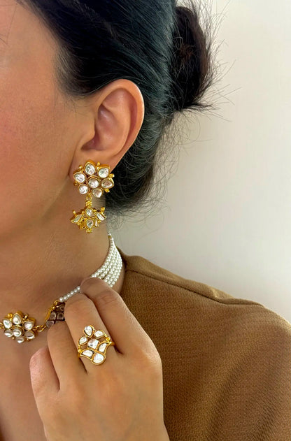 Nina traditional Kundan earrings