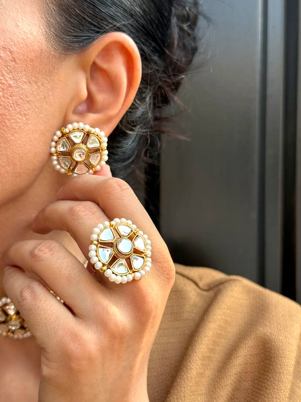 Noore Kundan adjustable Pakistani ring