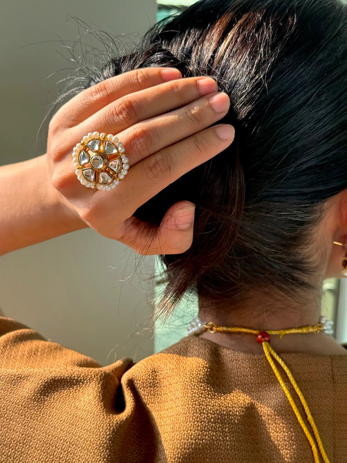 Noore traditional Pakistani Kundan ring