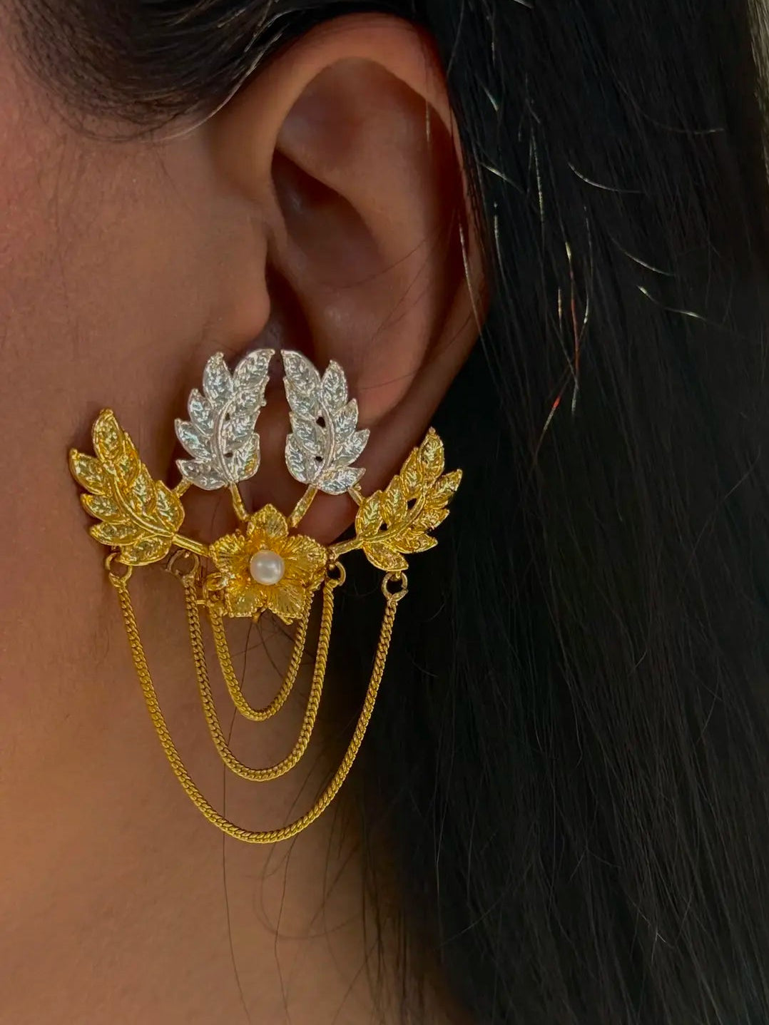 Shehnaz Pakistani chain earrings