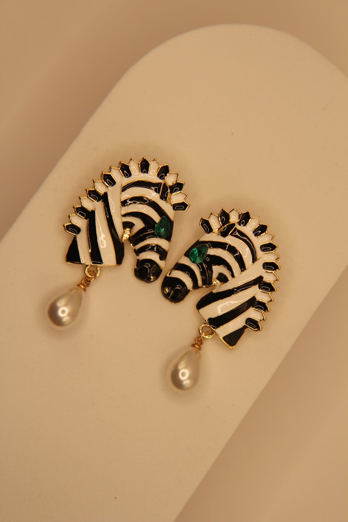 Zebra drop pearl earrings for women | Pakistani fashion jewelry by Legacy by Bisma