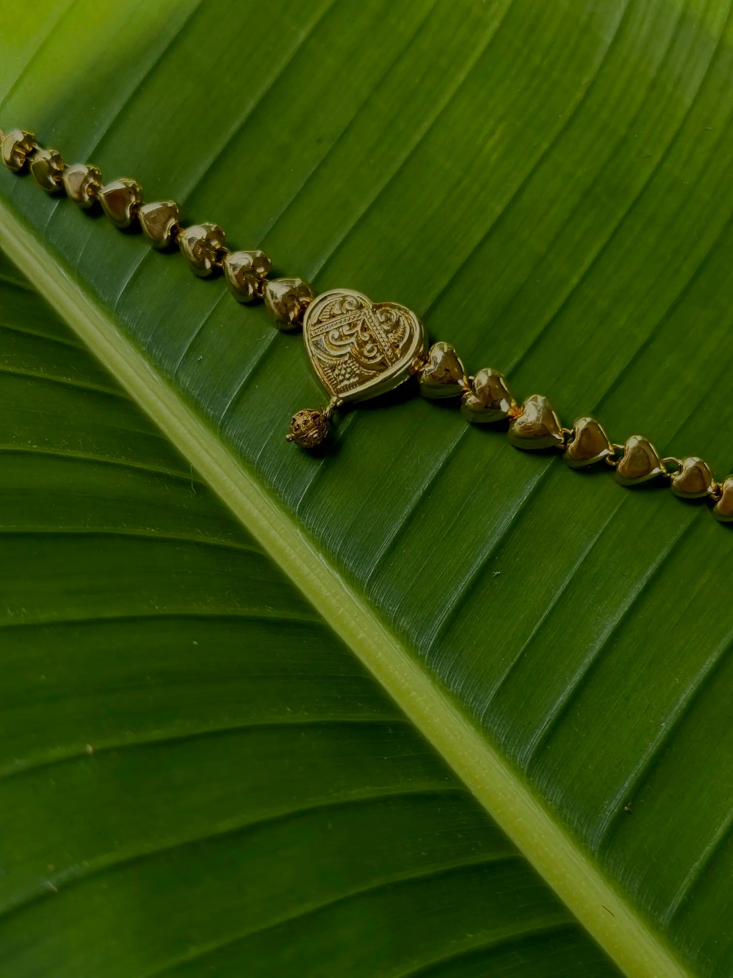 Close-up of Dilbar gold plated choker featuring intricate handcrafted detailing