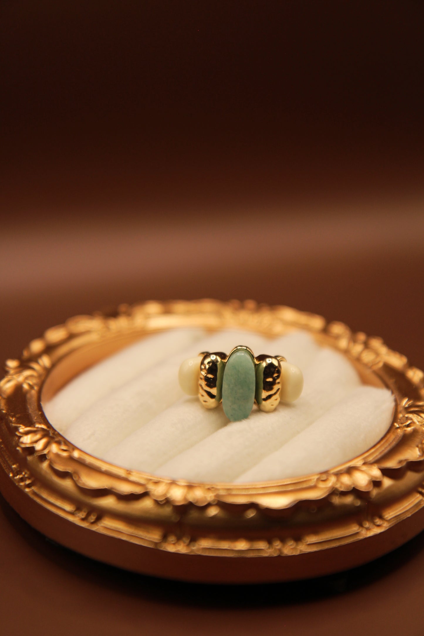 Turquoise Oasis Statement Boho Ring by Legacy by Bisma in gift packaging for women